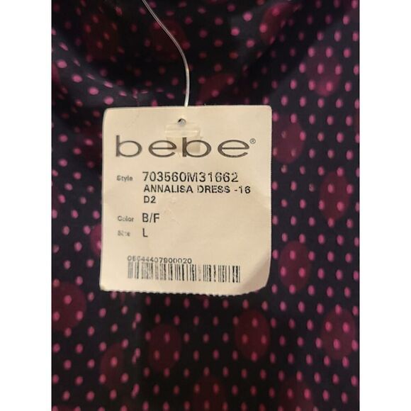 Vintage Bebe Silk Annalisa Halter Slip Dress Polka Dot Y2K | L | NWT Elle Woods - Picture 13 of 13